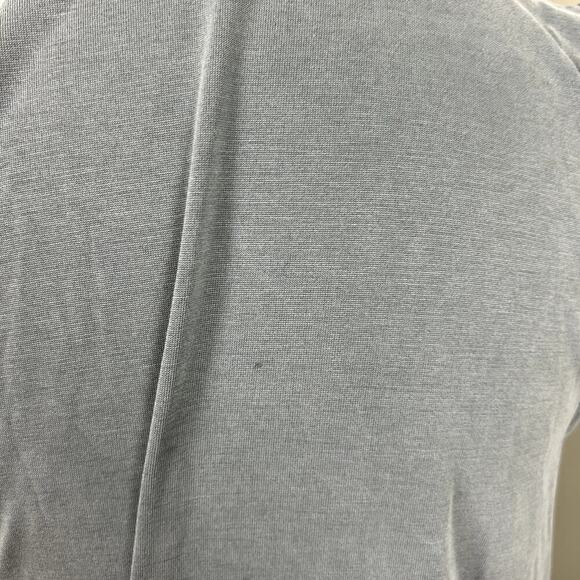 Green Envelope Surplice Wrap Tank Top size Small Gray Sleeveless Summer Blouse - Picture 7 of 9